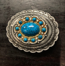 Load image into Gallery viewer, Belt oval turquoise belt buckle