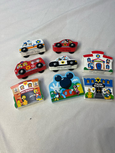 melissa and doug Disney wooden cars and houses