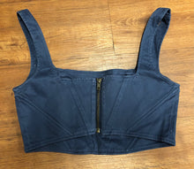 Load image into Gallery viewer, Size 6 Free People bralette shirt, back zip