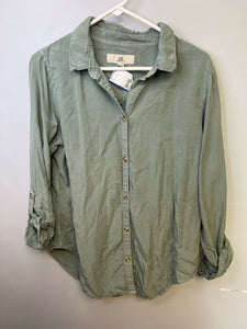 Womens  Size L Thread & Supply flannel button  Shirt