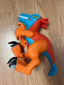 orange and teal dino