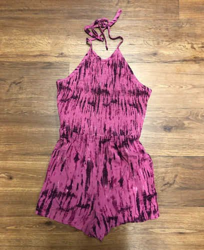 Size M mudd shorts romper neck tie