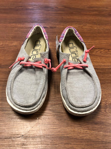 Girl's Size 12 Hey Dude Wendy Youth Funk Grey Shoes