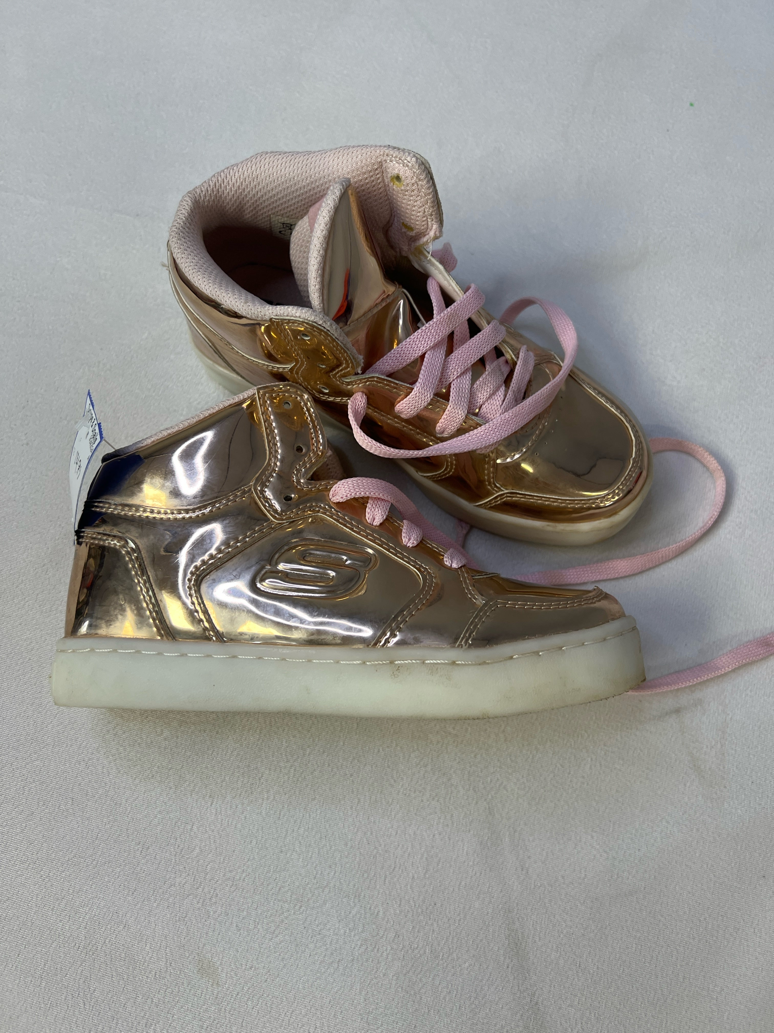 skechers rose gold high tops