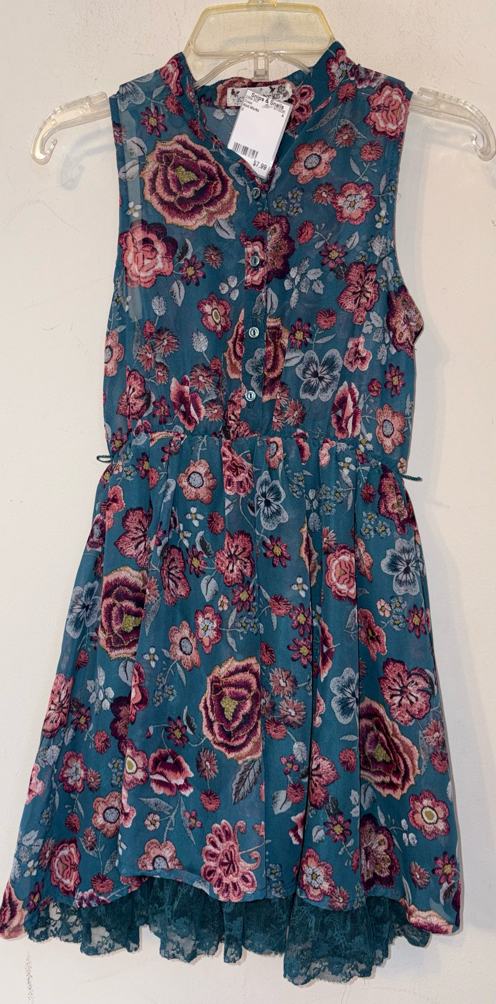 knit works dress Girl's Size 8 Michael Stars neck detail and tie Classical Floor Length Long Size:EU 40  US 10