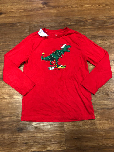 8 boys T rex christmas shirt