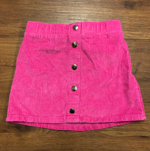 5/6 corduroy skirt, fauz button front
