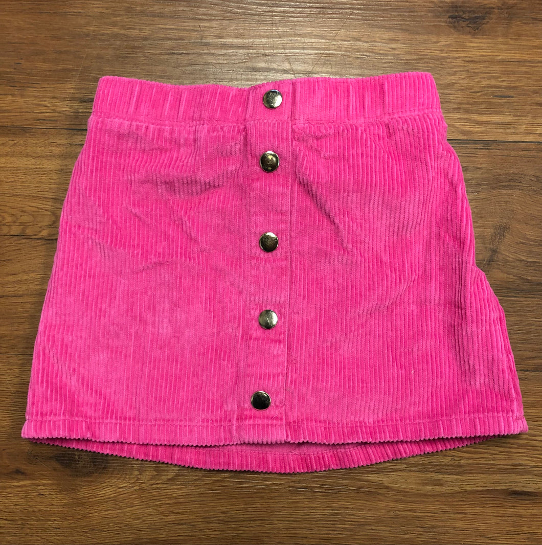 5/6 corduroy skirt, fauz button front