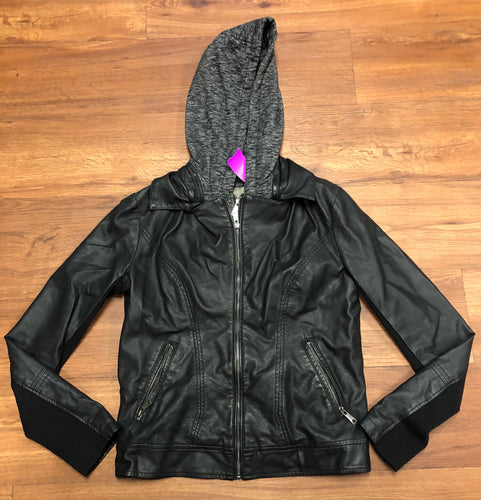 Womens Size M Maurices faux 2 in 1 hooded jacket