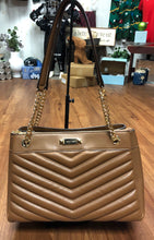 Load image into Gallery viewer, michael kors Purse gold hardware, triple compartments