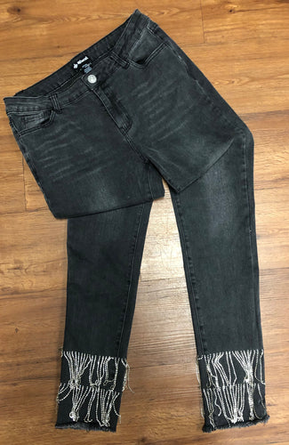 Size XL Jeans by Vocal with rinestone ankles