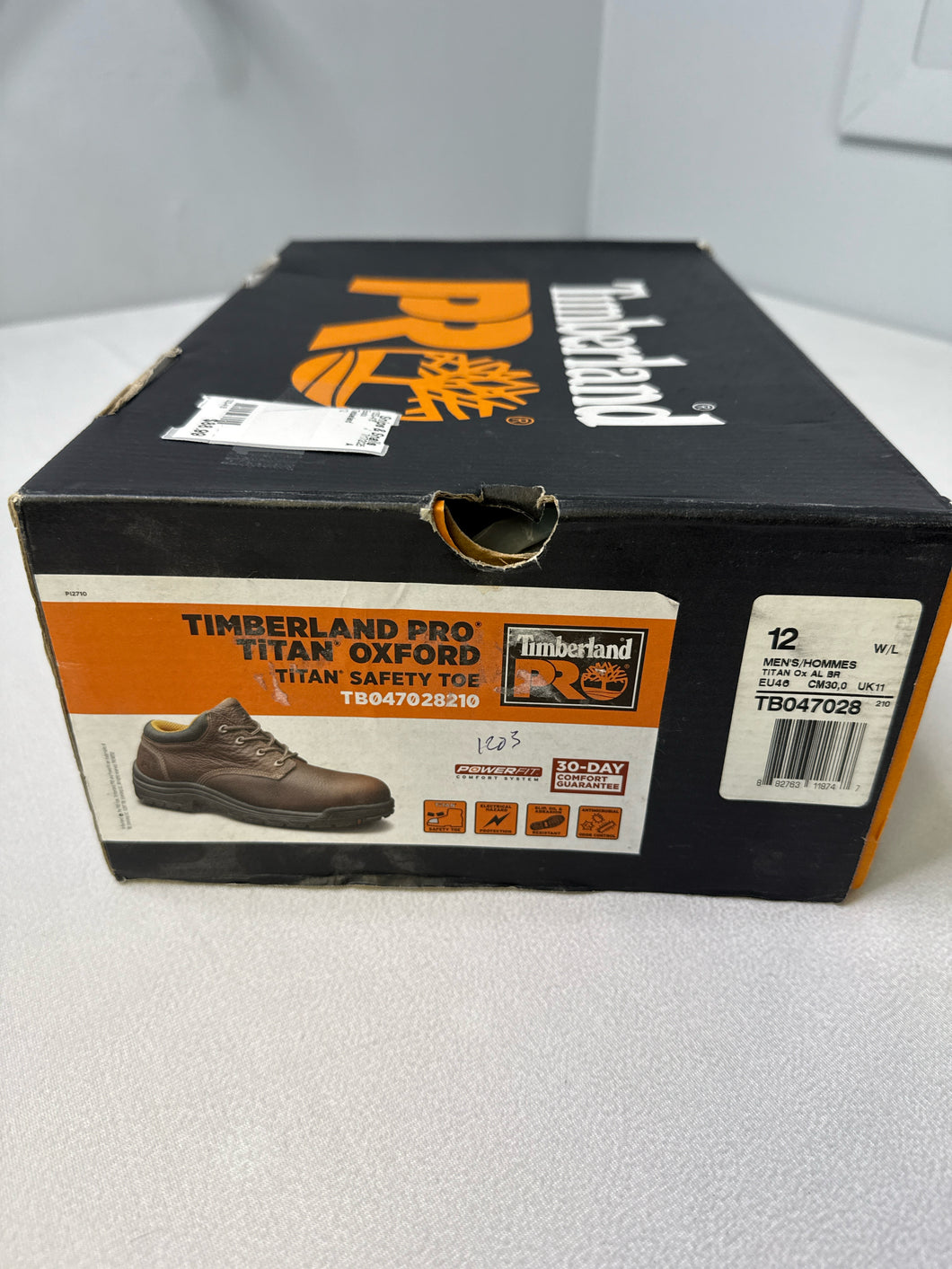 Mens Timberland Pro Titan Safety Toe  Shoes Size 12