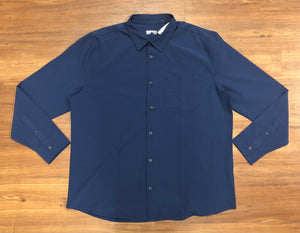 Size XL shirt, 32 degree heat long sleeve button up, navy blue