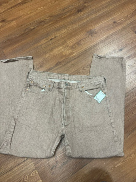 Size 36x30 Levi Strauss & Co Jeans brown stone wash, style 501