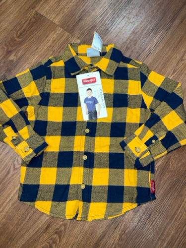 4T Wrangler long sleeve button up Shirt new with tags