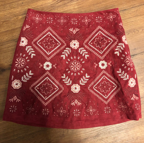 Size S Miami suede skirt, side zip