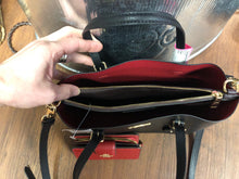 Load image into Gallery viewer, Coach Mollie Tote Double Faced Crossgrain Leather Black (NEW) w/ used wallet