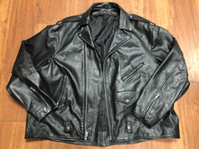 Load image into Gallery viewer, Men's Jacket - Genuine Leather Black Motorcycle Jacket - 62 BT Wild Ride