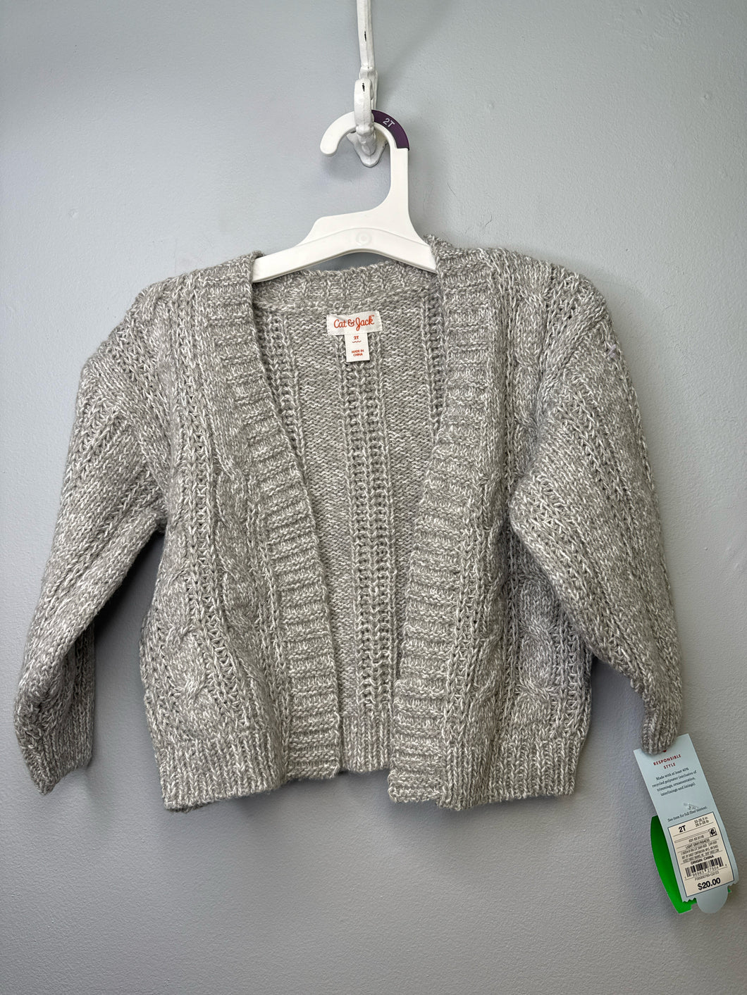 2T Cat & Jack bnwt cardigan