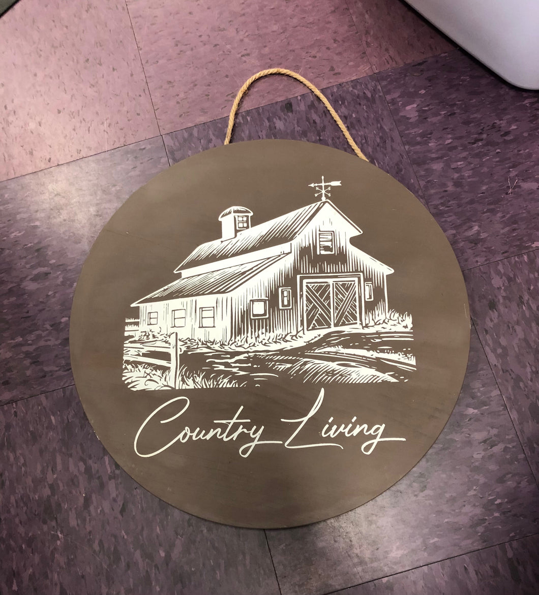 Country living barn sign home decor