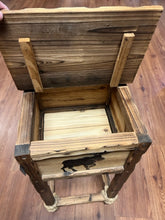 Load image into Gallery viewer, Wooden Stand with moose, home decor-pick up only