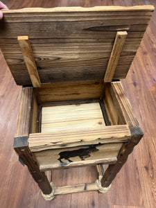 Wooden Stand with moose, home decor-pick up only
