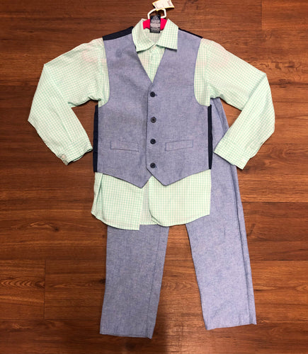 Boys 10 IZOD 3 piece set. Pants, Vest, Button up