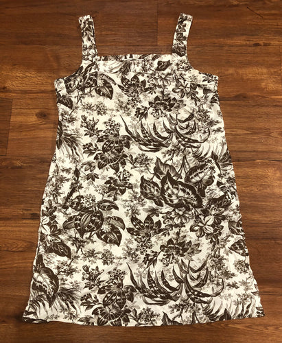 womens size 12 Tommy Hilfiger Dress brown and white w/ pockets