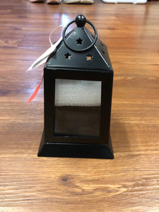 Metal black tealight lantern- home decor