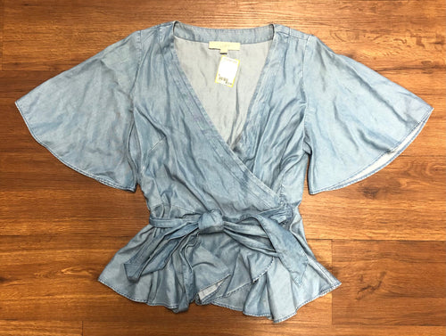 Womens Size S Loft wrap around soft denim shirt