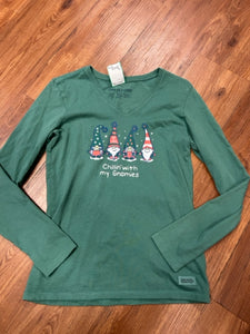 Size XS Life Is Good gnome Shirt