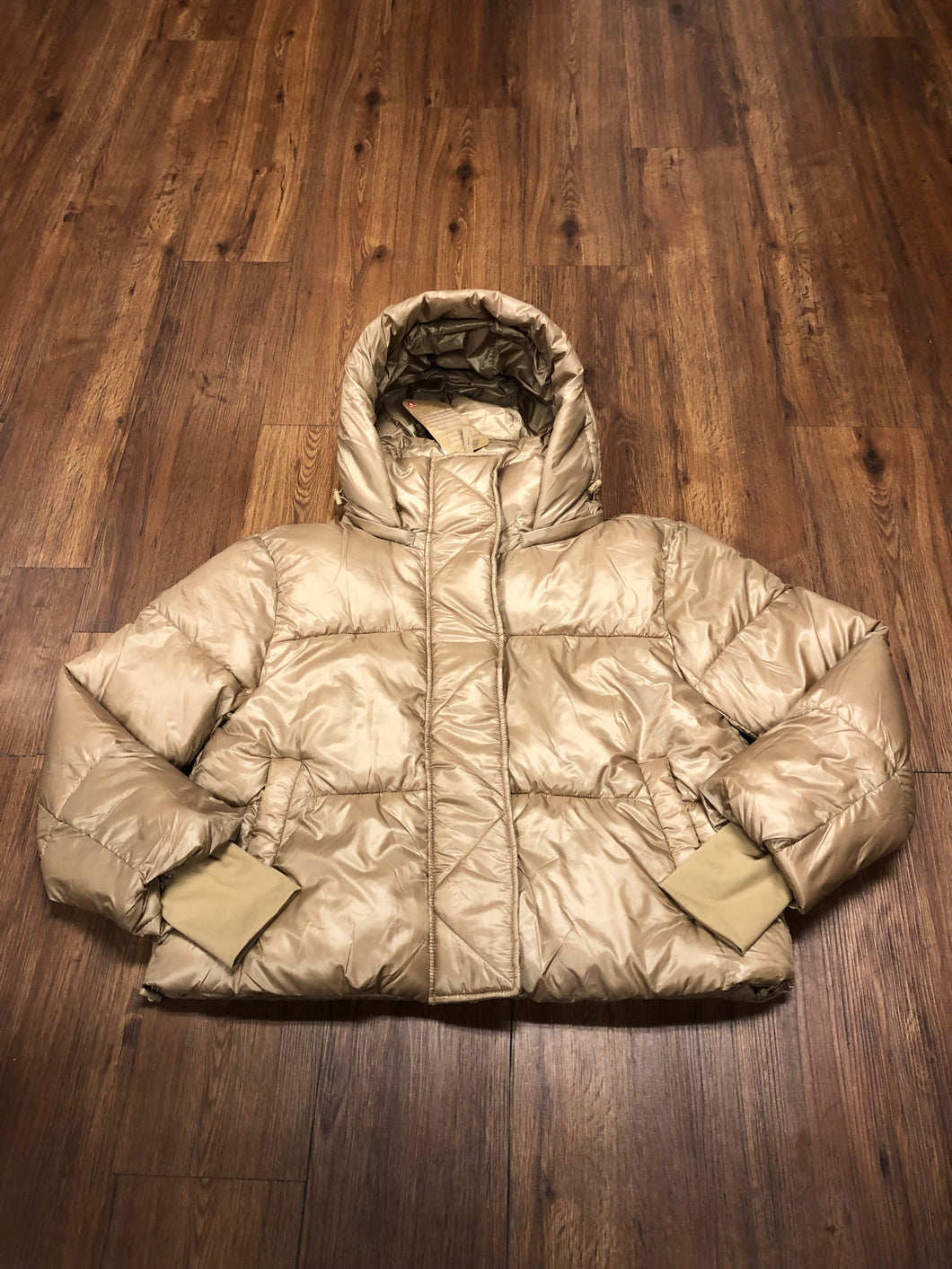 BNWT Women's Size L Gap Water Resistant Detachable Hood Puffer Jacket