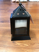 Load image into Gallery viewer, Metal black tealight lantern- home decor