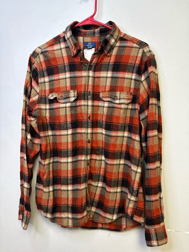 Mens Size L George flannel Shirt