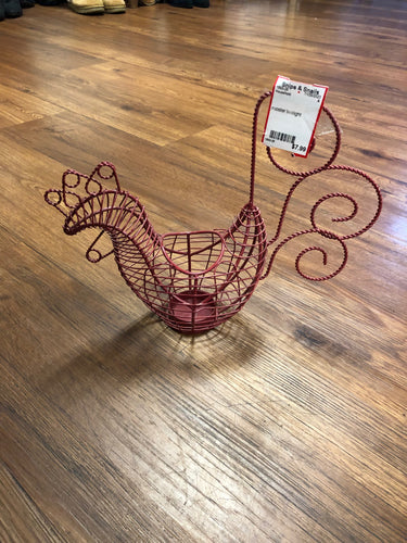 wire rooster tea light
