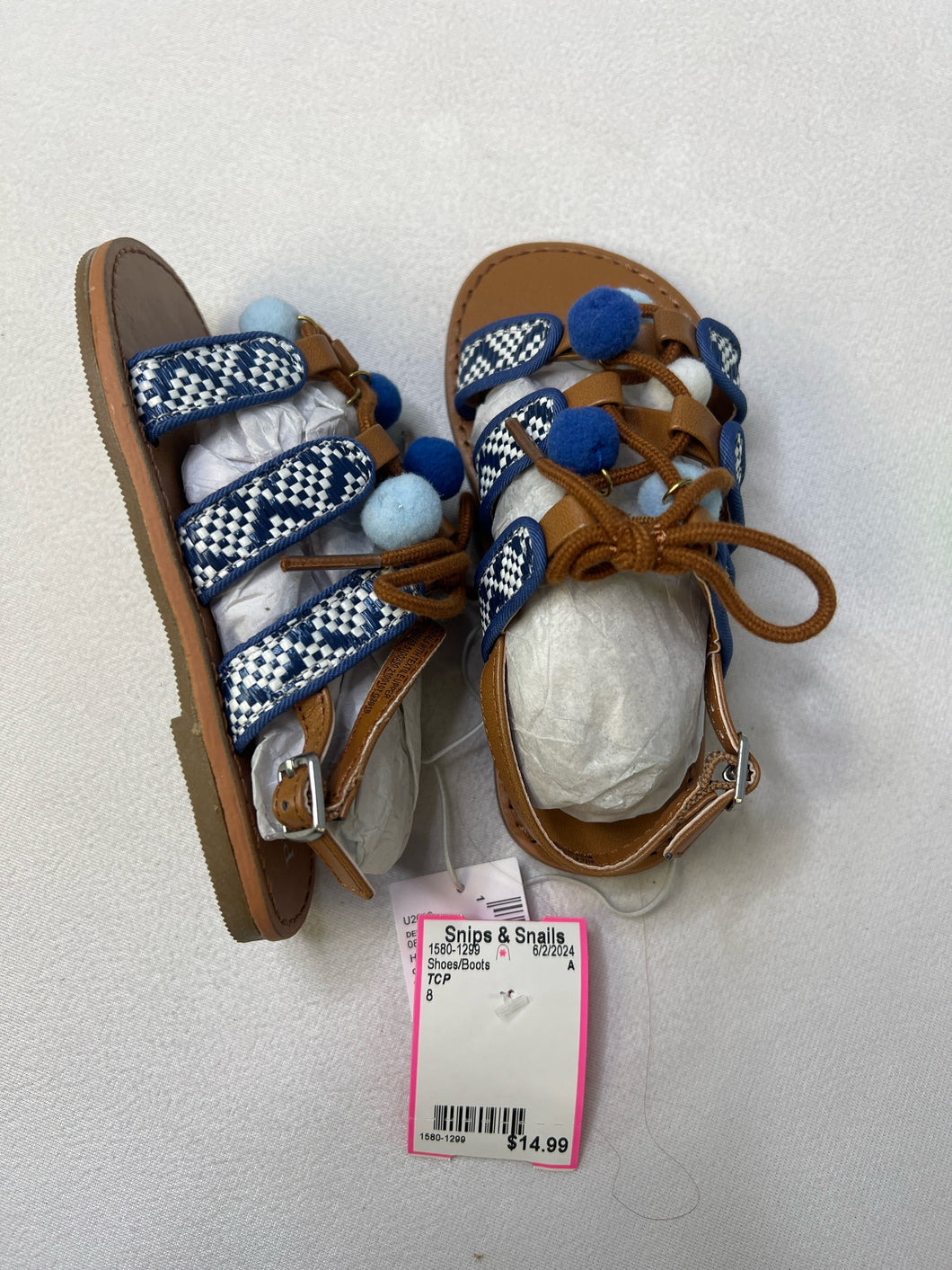 Girls 8 TCP Sandals BNWT