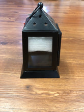 Load image into Gallery viewer, Metal black tealight lantern- home decor