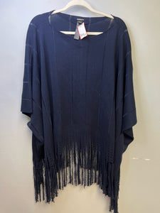 Womens Size S/M Black Label Poncho Shawl