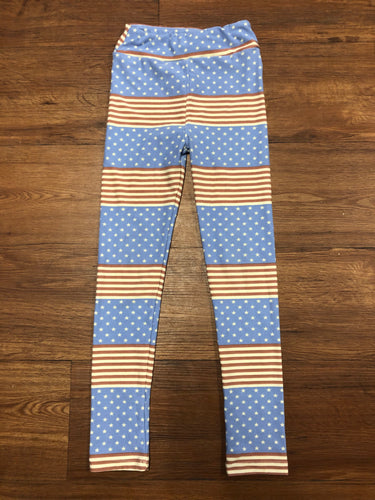 L/xl Lularoe girls red white blue Leggings