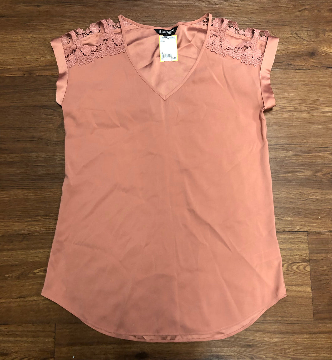 Womens  S Express Shirt, mauve color