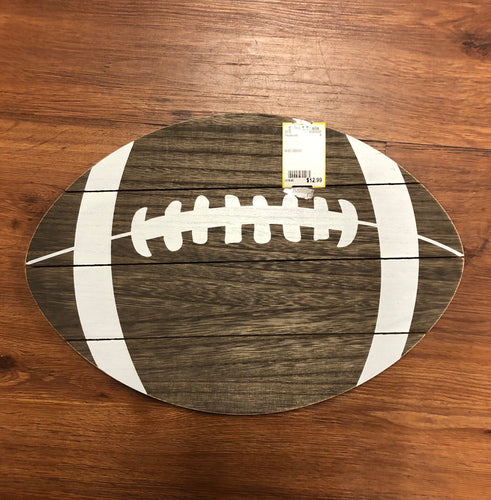 Wooden football wall decor