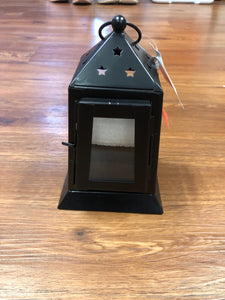 Metal black tealight lantern- home decor