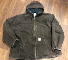 Load image into Gallery viewer, Size 3XL Hooded lined Jacket, brown