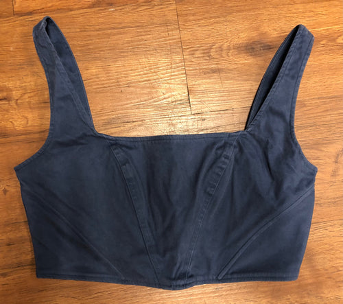 Size 6 Free People bralette shirt, back zip
