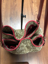 Load image into Gallery viewer, Coach Purse - large shoulder bag with red trim. Includes zipped up wallet.