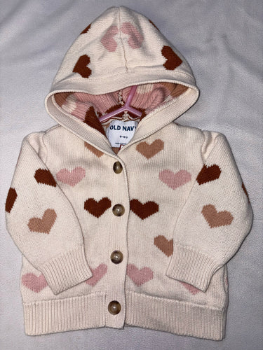 6-12 mos old navy cardigan