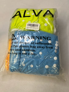 AlvaBaby 6 Pack Cloth Diapers w/ inserts