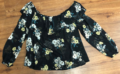 Size XL ANA sheer long sleeve blouse