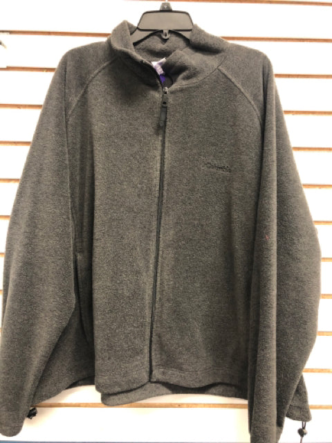 Size 3X Columbia fleece zip up grey  Jacket