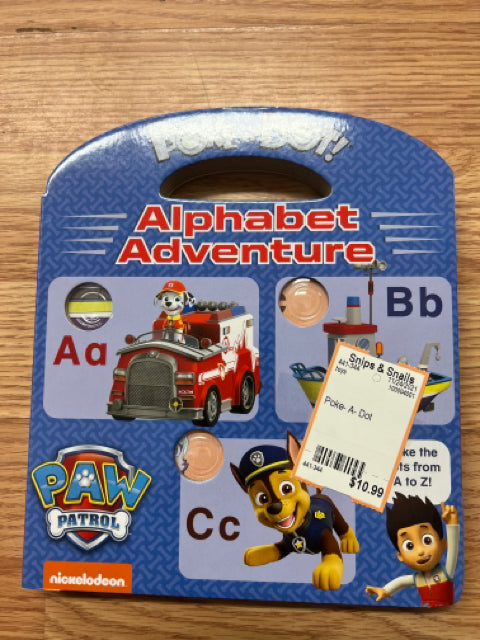 Paw Patrol Alphabet Adventure Poke A Dot Book